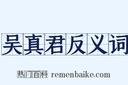 吴真君反义词是什么意思的图片